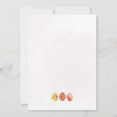 イースターカラフルエッグ狩りパーティーブランチ招待状 招待状 (裏面)