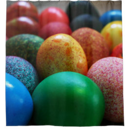 イースターカラフルエッグ シャワーカーテン
