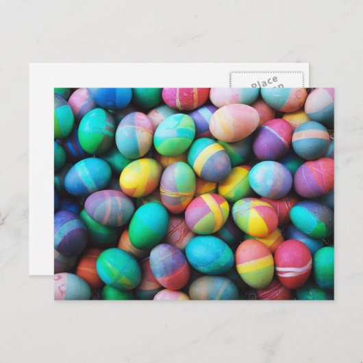イースターカラフルエッグ シーズンポストカード (正面/裏面)