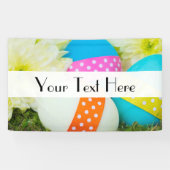 イースターカラフルエッグ、ハッピーイースター、休日 横断幕 (横)