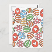 イースターカラフルエッグ ポストカード (正面/裏面)