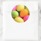 イースターカラフルエッグ ラウンドシール (バッグ)