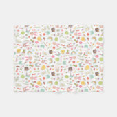 イースターカラフルクリップアートパターン フリースブランケット (正面(横))