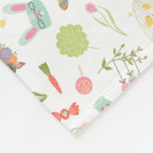 イースターカラフルクリップアートパターン フリースブランケット (角)