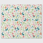 イースターカラフルシンボルシームレスパターン ラッピングペーパー (フラット)