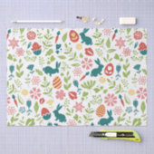 イースターカラフルシンボルシームレスパターン 薄葉紙 (クラフト)