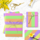 イースターカラフルストライプ ラッピングペーパーシート