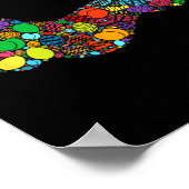 イースターカラフルデイビスケット卵狩り卵 – 犬 ポスター (角)