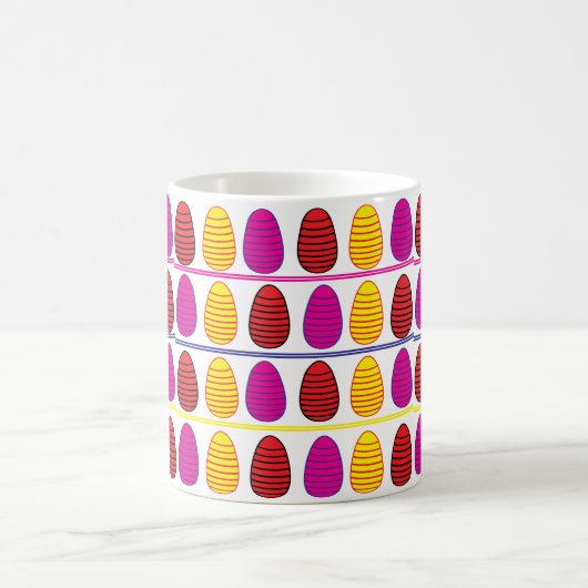 イースターカラフルハッピーイースターエッグイースター コーヒーマグカップ (中央)