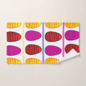 イースターカラフルハッピーイースターエッグイースター バスタオルセット (ハンドタオル)