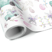 イースターカラフルハンド色彩の鮮やか ラッピングペーパー (ロールコーナー)