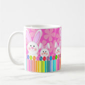 イースターカラフルバニーとエッグマグ コーヒーマグカップ (左)