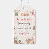 イースターカラフルバニーイースターエッグ狩りパーティー ギフトタグ (正面)