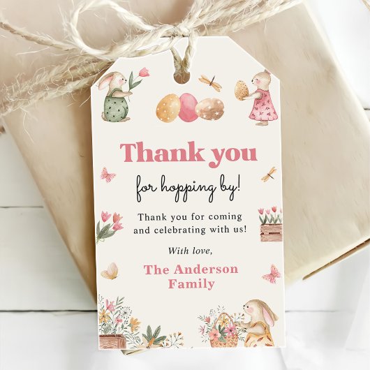 イースターカラフルバニーイースターエッグ狩りパーティー ギフトタグ