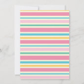 イースターカラフルバニーイースターエッグ狩りパーティー 招待状 (裏面)