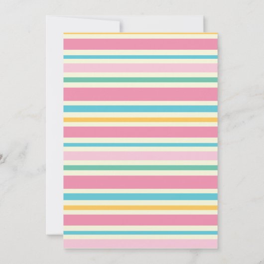 イースターカラフルバニーイースターエッグ狩りパーティー 招待状 (裏面)