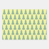 イースターカラフルバニー模様 ラッピングペーパーシート (正面)