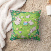 イースターカラフルバニー クッション (ブランケット)