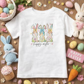 イースターカラフルバニー トドラーTシャツ