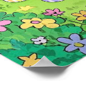 イースターカラフルバニー ポスター (角)