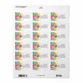 イースターカラフルフラワーバン ラベル (フルシート)