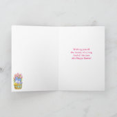 イースターカラフルフローラバスケット春ジョイカード カード (内部)