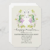 イースターカラフルブランチ&エッグ狩り招待状 招待状 (正面/裏面)