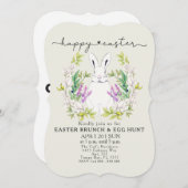 イースターカラフルブランチ&エッグ狩り招待状 招待状 (正面/裏面)