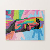 イースターカラフルポップ・アートの島 ジグソーパズル (横)