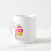 イースターカラフル卵かわいいイースターバニー卵狩りおもしろい コーヒーマグカップ (正面左)