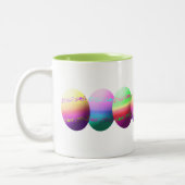 イースターカラフル卵を染色 ツートーンマグカップ (左)