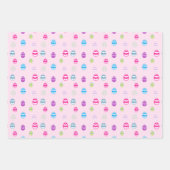 イースターカラフル卵パターンの包装紙シート ラッピングペーパーシート (正面)