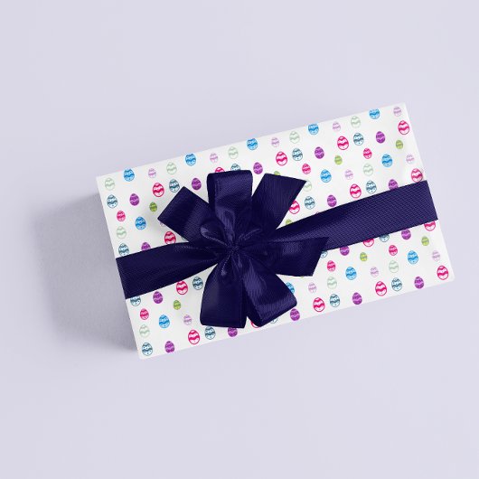 イースターカラフル卵パターンの包装紙シート ラッピングペーパーシート