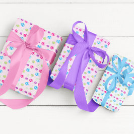 イースターカラフル卵パターンの包装紙シート ラッピングペーパーシート