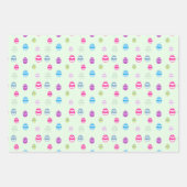 イースターカラフル卵パターンの包装紙シート ラッピングペーパーシート (正面)