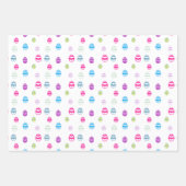 イースターカラフル卵パターンの包装紙シート ラッピングペーパーシート (正面)