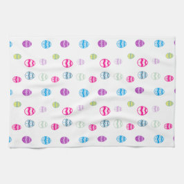 イースターカラフル卵パターン キッチンタオル