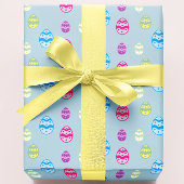 イースターカラフル卵パターン ラッピングペーパーシート