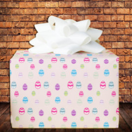 イースターカラフル卵パターン ラッピングペーパー