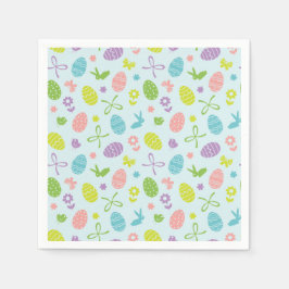 イースターカラフル春パターン | 紙ナプキン スタンダードカクテルナプキン