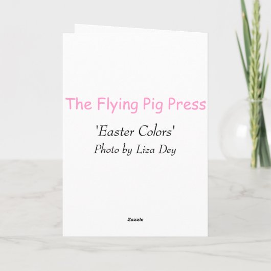 イースターカラーのグリーティングカード シーズンカード (裏面)