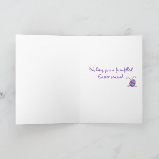 イースターカラーのグリーティングカード シーズンカード (内部)