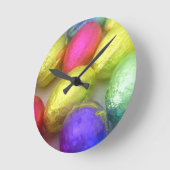 'イースターカラー'ウォールクロック ラウンド壁時計 (傾斜)
