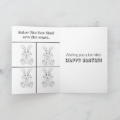 イースターカラーリングとアクティビティカー子供へド シーズンカード (内部)