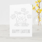 イースターカラーリングカー子供へド カード (黄色い花)