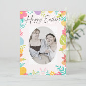 イースターカードかわいいシンプルの幸せ写真 シーズンカード (スタンド正面)