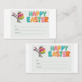 イースターカードハッピーイースターバニー 名刺 (正面/裏面)