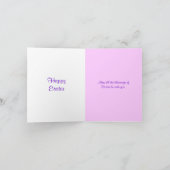 イースターカードバニーの虹の写真フレーム シーズンカード (内部)