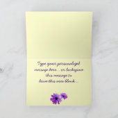 イースターカードブルーフラワーズカスタムデイジーカード シーズンカード (内部)