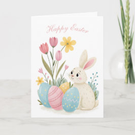 イースターカードラビットと卵イラストレーション シーズンカード